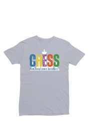 Men Regular Fit Tshirt - Chaos Checkmate Men Regular Fit Tshirt 180 Gray | Fullmoon Styles