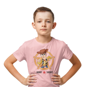 Kids Regular Fit Tshirt - Toy Story Woody Sheriff Kids Regular Fit Tshirt 180 Baby Pink | Fullmoon Styles