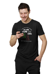 We Are Future Kings Men Regular Fit Tshirt 180 Black Regular Fit Tshirt - Premium Cotton Men Wear