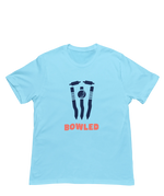 Men Regular Fit Tshirt - Bowled Men Regular Fit Tshirt 180 Sky Blue | Fullmoon Styles