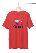 Red Regular Fit Tshirt - Push Yourself Women Regular Fit Tshirt 180 Design | Women Fashion