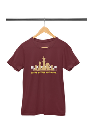 Men Regular Fit Tshirt - Chess Think Before You Move Men Regular Fit Tshirt 180 Maroon | Fullmoon Styles