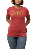 Batman Women Regular Fit Tshirt 180 Red Regular Fit Tshirt - Premium Cotton Women Wear