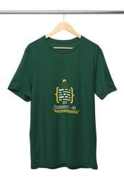 Bottle Green Regular Fit Tshirt - Git Commit Awesomeness Men Regular Fit Tshirt 180 Design | Men Fashion