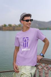 Premium Lavender Regular Fit Tshirt for Men - 180 GSM Cotton | Fullmoon Styles