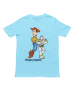 Men Regular Fit Tshirt - Woody And Buzz Friends Forever Men Regular Fit Tshirt 180 Sky Blue | Fullmoon Styles