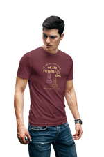 Maroon Regular Fit Tshirt - We Are Future Kings Men Regular Fit Tshirt 180 Design | Men Fashion