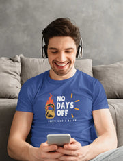 No Days Off Men Regular Fit Tshirt 180 Royal Blue Regular Fit Tshirt - Premium Cotton Men Wear
