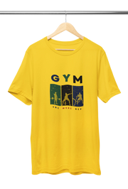 Premium Yellow Regular Fit Tshirt for Men - 180 GSM Cotton | Fullmoon Styles