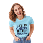 Chess Mode On Women Regular Fit Tshirt 180 Sky Blue Regular Fit Tshirt - Premium Cotton Women Wear
