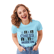 Chess Mode On Women Regular Fit Tshirt 180 Sky Blue Regular Fit Tshirt - Premium Cotton Women Wear