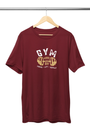 Women Regular Fit Tshirt - Gym Mode On Women Regular Fit Tshirt 180 Maroon | Fullmoon Styles
