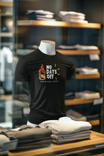 Black Regular Fit Tshirt - No Days Off Men Regular Fit Tshirt 180 Design | Men Fashion