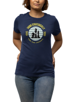 Navy Blue Regular Fit Tshirt - Think Strategically Women Regular Fit Tshirt 180 Design | Women Fashion