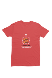 Red Regular Fit Tshirt - Git Commit Awesomeness Men Regular Fit Tshirt 180 Design | Men Fashion