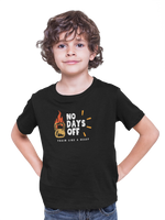 Comfortable Kids Regular Fit Tshirt in Black - 180 GSM | Fullmoon Styles