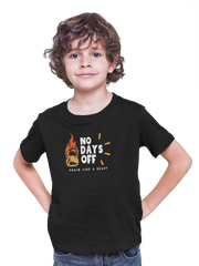 Comfortable Kids Regular Fit Tshirt in Black - 180 GSM | Fullmoon Styles