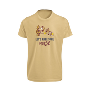 Women Regular Fit Tshirt - Lets Make Some Noise Women Regular Fit Tshirt 180 Beige | Fullmoon Styles