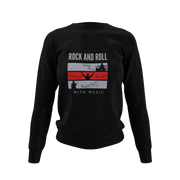 Women Regular Fit Sweatshirt - Rock N Roll With Music Women Regular Fit Sweatshirt 320 Black | Fullmoon Styles