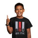 Black Regular Fit Tshirt - Rock Star Kids Regular Fit Tshirt 180 Design | Kids Fashion