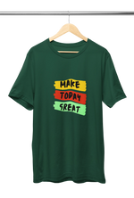 Make Today Great Men Regular Fit Tshirt 180 Bottle Green Regular Fit Tshirt - Premium Cotton Men Wear
