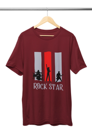 Premium Maroon Regular Fit Tshirt for Men - 180 GSM Cotton | Fullmoon Styles