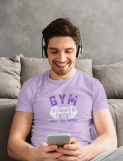 Gym Mode On Men Regular Fit Tshirt 180 Lavender Regular Fit Tshirt - Premium Cotton Men Wear
