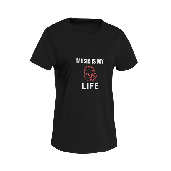 Women Oversized - Music Is My Life Women Oversized 180 Black | Fullmoon Styles