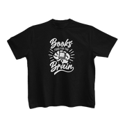 Black Regular Fit Tshirt - Books Food For Brain Kids Regular Fit Tshirt 180 Design | Kids Fashion