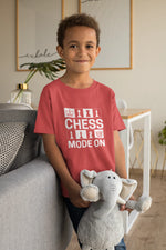 Red Regular Fit Tshirt - Chess Mode On Kids Regular Fit Tshirt 180 Design | Kids Fashion