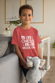 Red Regular Fit Tshirt - Chess Mode On Kids Regular Fit Tshirt 180 Design | Kids Fashion