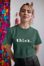 Bottle Green Regular Fit Tshirt - Chess Think Women Regular Fit Tshirt 180 Design | Women Fashion