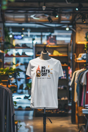 White Regular Fit Tshirt - No Days Off Women Regular Fit Tshirt 180 Design | Women Fashion