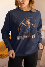Premium Navy Blue Regular Fit Sweatshirt for Women - 320 GSM Cotton | Fullmoon Styles