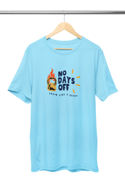 Premium Sky Blue Regular Fit Tshirt for Men - 180 GSM Cotton | Fullmoon Styles