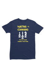 Waiting For Command Men Regular Fit Tshirt 180 Navy Blue Regular Fit Tshirt - Premium Cotton Men Wear
