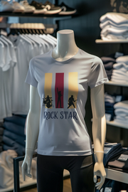 Gray Regular Fit Tshirt - Rock Star Women Regular Fit Tshirt 180 Design | Women Fashion