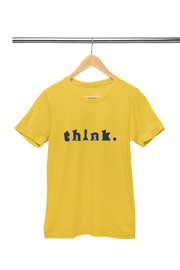 Women Regular Fit Tshirt - Chess Think Women Regular Fit Tshirt 180 Yellow | Fullmoon Styles
