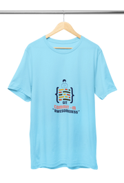 Premium Sky Blue Regular Fit Tshirt for Men - 180 GSM Cotton | Fullmoon Styles