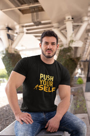Comfortable Men Regular Fit Tshirt in Black - 180 GSM | Fullmoon Styles