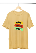 Beige Regular Fit Tshirt - Make Today Great Men Regular Fit Tshirt 180 Design | Men Fashion