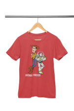 Red Regular Fit Tshirt - Woody And Buzz Friends Forever Women Regular Fit Tshirt 180 Design | Women Fashion