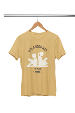 Good Day To Read Men Regular Fit Tshirt 180 Beige Regular Fit Tshirt - Premium Cotton Men Wear