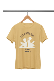 Good Day To Read Men Regular Fit Tshirt 180 Beige Regular Fit Tshirt - Premium Cotton Men Wear
