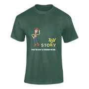 Men Regular Fit Tshirt - Toy Story Woody Men Regular Fit Tshirt 180 Bottle Green | Fullmoon Styles