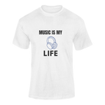 Men Oversized - Music Is My Life Men Oversized 240 White | Fullmoon Styles
