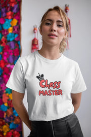 White Regular Fit Tshirt - Chess Master Women Regular Fit Tshirt 180 Design | Women Fashion