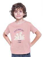 Comfortable Kids Regular Fit Tshirt in Baby Pink - 180 GSM | Fullmoon Styles