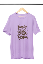 Men Regular Fit Tshirt - Books Food For Brain Men Regular Fit Tshirt 180 Lavender | Fullmoon Styles