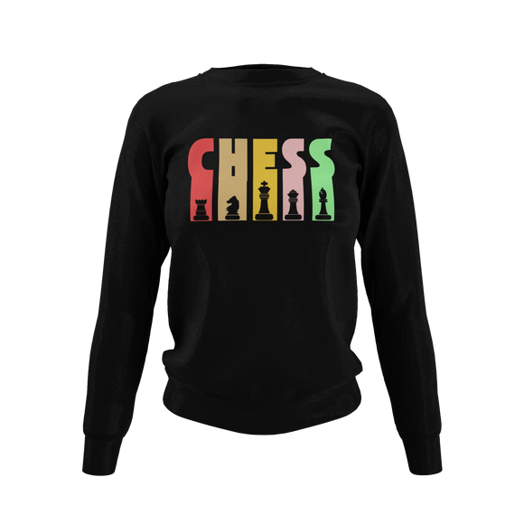 Men Regular Fit Sweatshirt - Chess Men Regular Fit Sweatshirt 320 Black | Fullmoon Styles